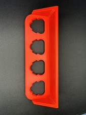 Red Milwaukee M12 Battery Holder Mount Holds QTY 4 Batteries 3D Printed