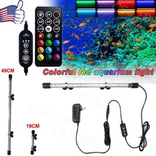 Aquarium Underwater Fish Tank RGB SMD LED Light Submersible Strip Lamp w/ Remote
