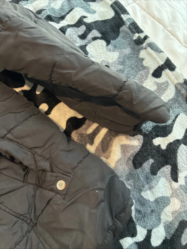 Abrigo/chaqueta Faded Glory Puffer negro para mujer 1X) muy hinchado Foto 3 de 4