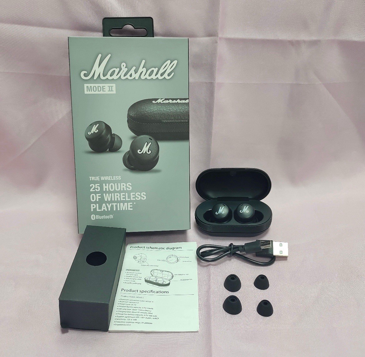 Marshall Mode II Écouteurs Sans Fil Finition Premium Noir Édition