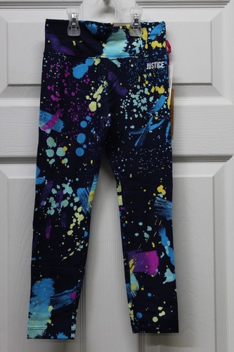 Justice Girls Printed Full Length Legging-French Navy-Medium (10)-NWT - Picture 1 of 2