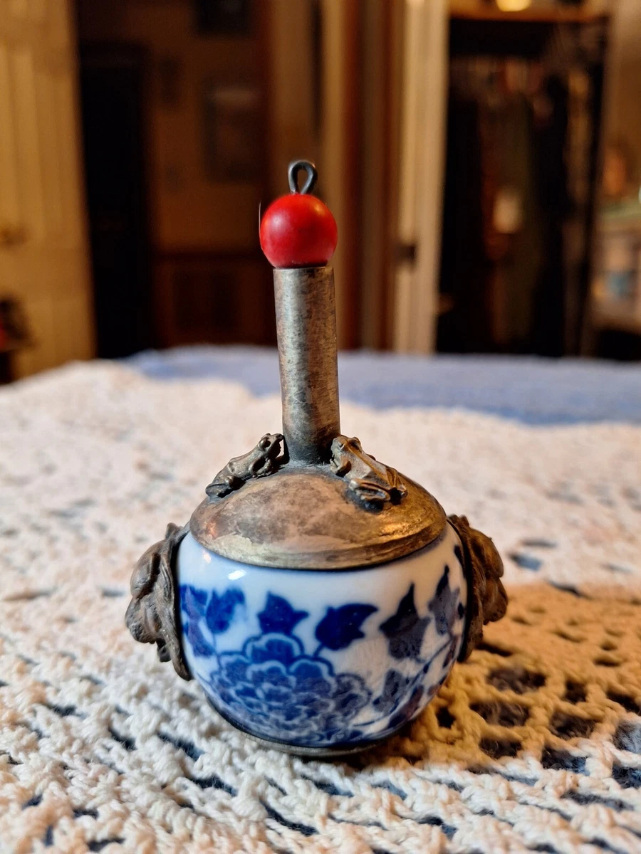蓝色古董原始1850-1899 年中国鼻烟壶| eBay