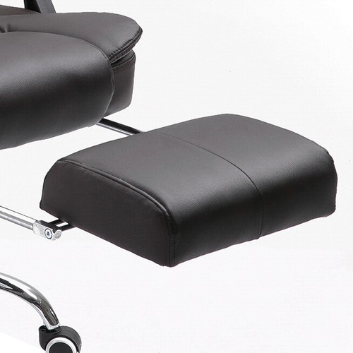 HOMCOM PU Leather Executive Office Chair with Retractable Footrest, Brown - Picture 10 of 12