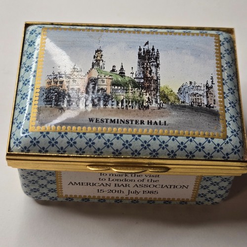 Halcyon Days Emaille Schmuckschatulle American Bar Association Westminster 98/500 LE