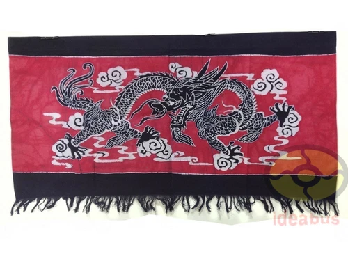 Collectible Loong Folk Handmade Art Decor Wall Hanging Batik Tapestry - Dragon