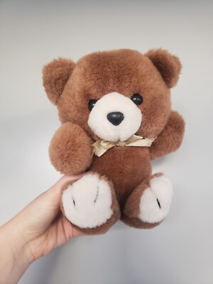 DAN DEE BRAUNER TEDDYBÄR MIT GOLDENER SCHLEIFE Plüschtier Kuscheltier