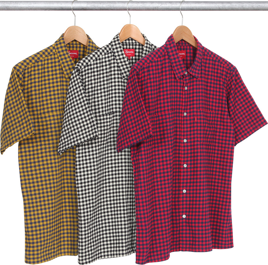 Supreme S/S 2014 Lightweight Flannel Gingham Shirt Tee Top Wool 