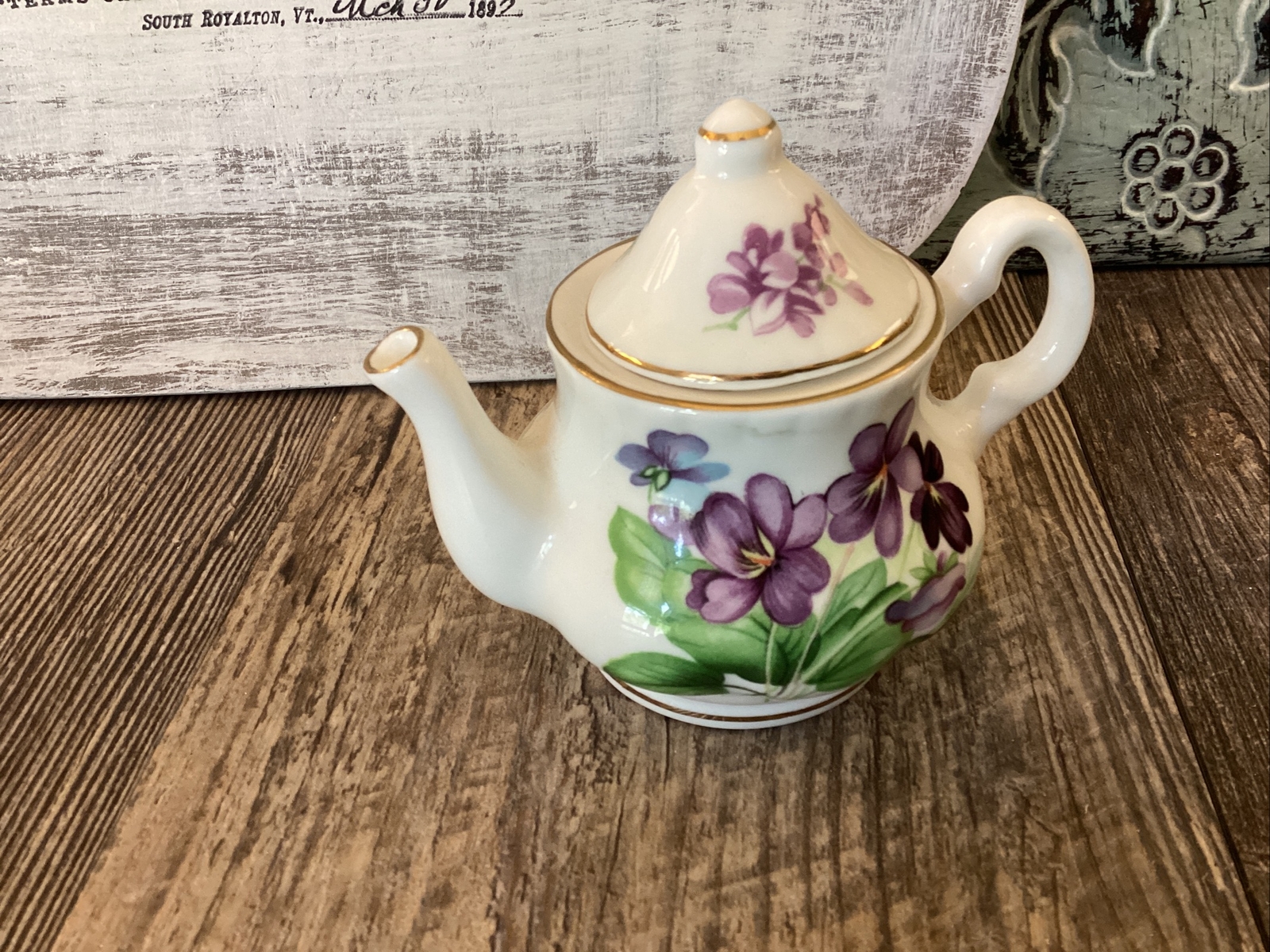 RARE Royal Patrician Tea Pot Fine Bone China Miniature Tea Pot