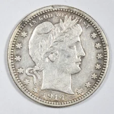 1914 BARBER QUARTER ~ NICE XF ~ PRICED RIGHT!
