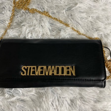 Steve Madden Black Logo on Front Clutch