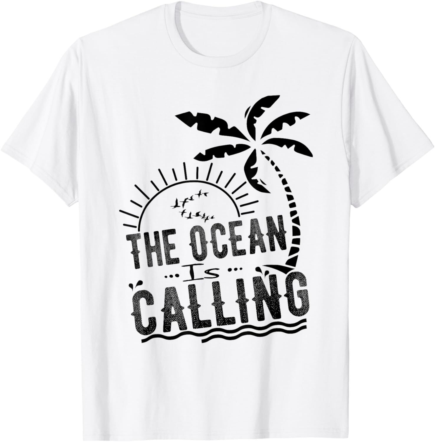 The Ocean Is Calling T-Shirt Hoodie Cute Women Summer Beach Tops