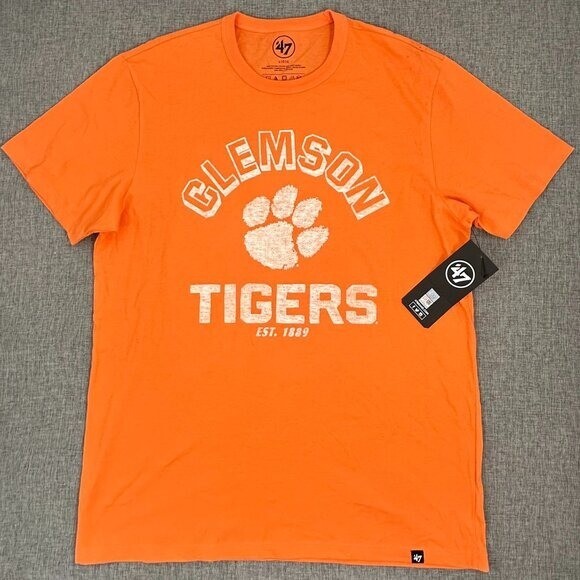 NEW! 47 Brand Clemson Tigers 1889 Shirt Orange Large Cotton NOTE