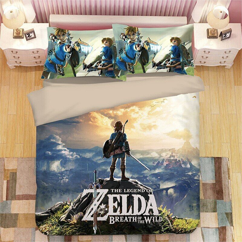 Fashion Game Legend of Zelda Bedding Set Angel with Wings Duvet Cover Colorful Wyprzedaż limitowana, bardzo popularna