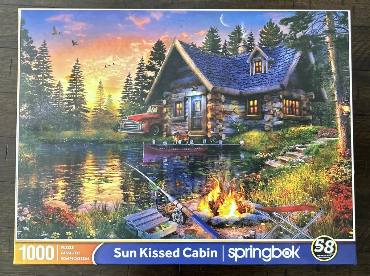 Springbok 1000 Piece Puzzle Sun Kissed Cabin Larger Pieces eBay