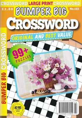 NEW Crossword Book Mag Large Print Bumper Big #153 100 Puzzles to solve