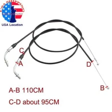 Throttle Cable Wire Steel Fit For Harley Davidson Sportster XL1200 883 110CM 43"