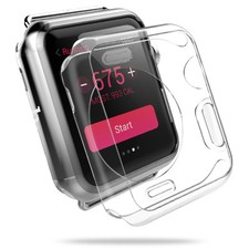 38/42mm Apple Watch iWatch Transparent Case  Tempered Glass Screen Protector
