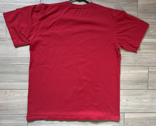 Vtg Tampa Bay Buccaneers Embroidered T Shirt Sz L Red NFL Team Apparel Football - Picture 3 of 6