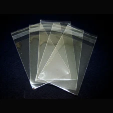 100pcs Clear Self Adhesive Resealable Poly Cellophane Bags 4 Different Sizes