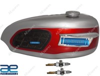 FüR Triumph Pokal TR25W Silber Rot Bemalt Benzin Tank 250CC 1969-71 + Kappe Aes