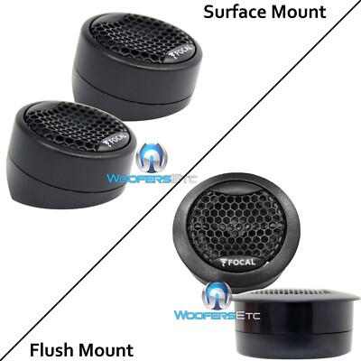 FOCAL TN-43 ACCESS 4-OHM ALUMINUM DOME TWEETERS ( FLUSH MOUNT OR SURFACE MOUNT )