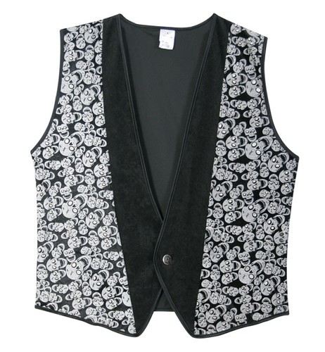 Totenkopf Herren Weste Vampir Halloween Fasching Karneval Party Cosplay M-XL - Picture 2 of 3