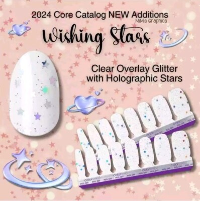 Color Street ''Wishing Stars'' Real Nail Polish Manicure Strips Retired Sealed New