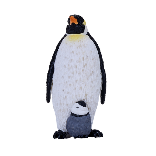 Mojo PINGÜINO EMPERADOR CON POLLUELO Zoo Salvaje Animales Jugar Modelo Figura Juguetes Plástico - Imagen 2 de 6