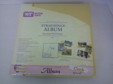 Westrim Crafts 12x12 Scrapbook Album Butter Cream Cloth Cover 10 White Pages