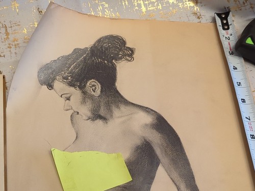 LOTE DE ARTE DESNUDO ANTIGUO MUJER RETRATO PORTAFOLIO ALMOHADILLA LIBRO MAYOR GRABADO RARO DE COLECCIÓN - Imagen 4 de 8
