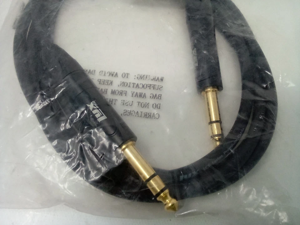 LYX PRO-6ft Premium 1/4inchinch Stereo TRS Phono Cable  Male to Male LYXLCS336YF - Image 3 of 4