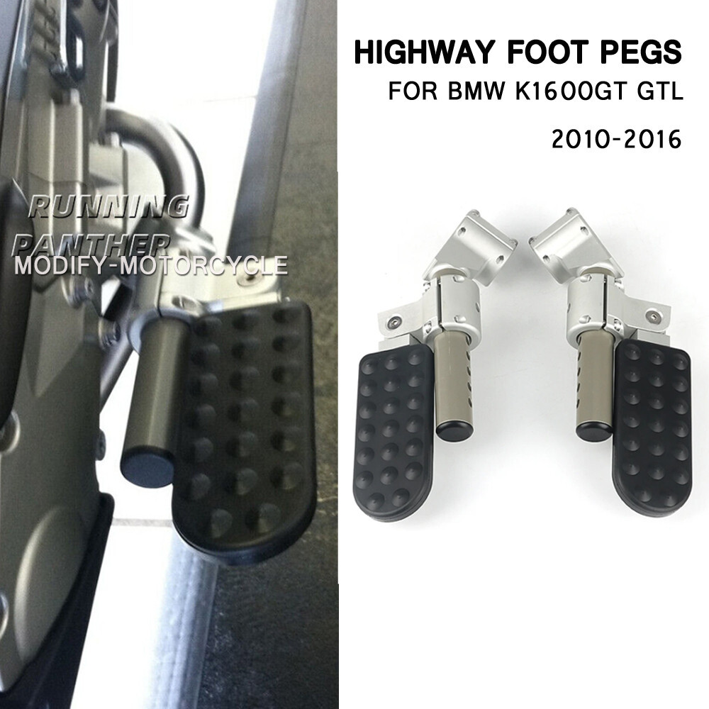 Highway Driver Foot Pegs Pedals Twin Rail Footrests For BMW K1600GT