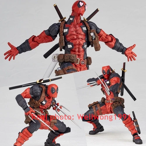 Amazing Yamaguchi Revoltech NO.025EX Deadpool Action Figure Toy China VER 16cm - Picture 3 of 12