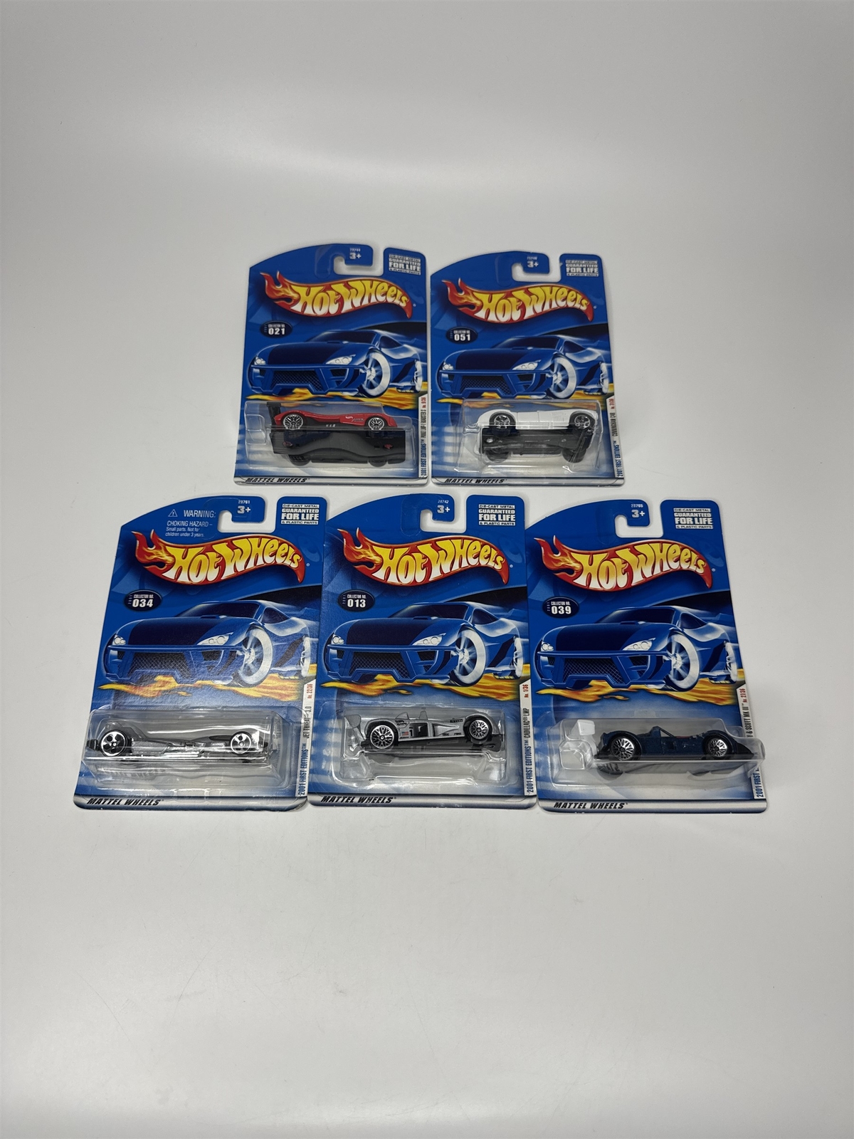 Lot of 5 Hot Wheels Mattel Wheels 2000 Die Cast Metal Collectible Race Cars