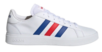Adidas Grand Court Base 2.0 Shoes White Blue Red USA Mens Size 12 (GW9252) New