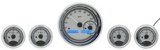 Dakota Digital Universal 5 Analog Gauge Instrument System Round Bezels Vhx-1022