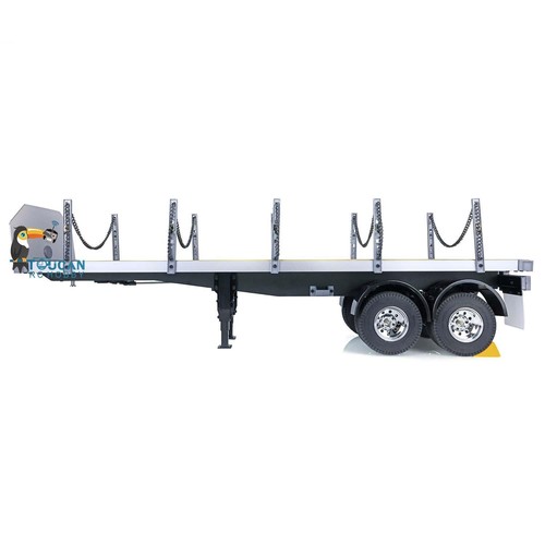 1/14 RC Semi Trailer DIY Sattelzugmaschine Pritsche 2Achs LKW für TAMIYE Modell - Bild 10 von 12