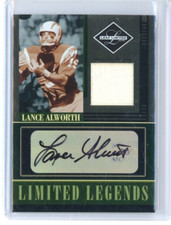 2006 LANCE ALWORTH LEAF LIMITED LEGENDS JERSEY AUTO #ED 12/25 RARE!!