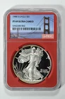 1988 S $1 American Silver Eagle 1oz NGC PF 69 Ultra Cameo Red Core