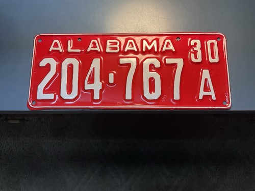 alabama license plate 1930
