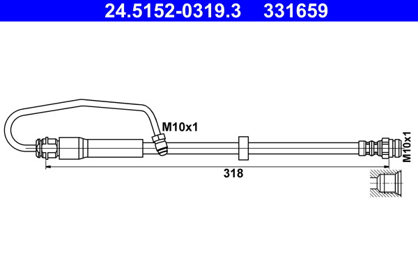 ATE Bremsschlauch Passend FüR Audi A4 Avant 8W5 B9 8WD A5 Sportback F5A F5F-image