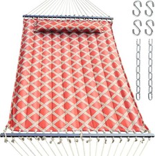 13FT Double Hammock With Spreader Bars - 600 lbs Capacity, Detachable Red