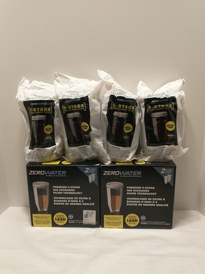 ZeroWater Ion Exchange Replacement Filter Premium 5-Stage New You Get 4 No Boxes