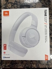 JBL Tune 520BT Pure Bass Wireless Bluetooth Headphones White 