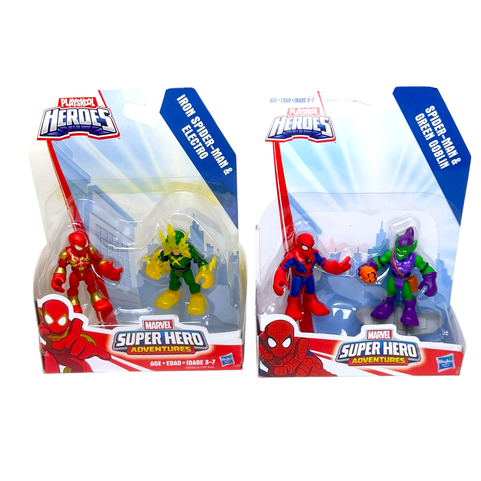 Playskool Marvel Lot of 2 Pack Spider Man Green Goblin Iron 