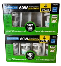 Lot of 6 FEIT Electric Conserv Energy 60W Replacement 13W CFL Bulbs 440075(Read)