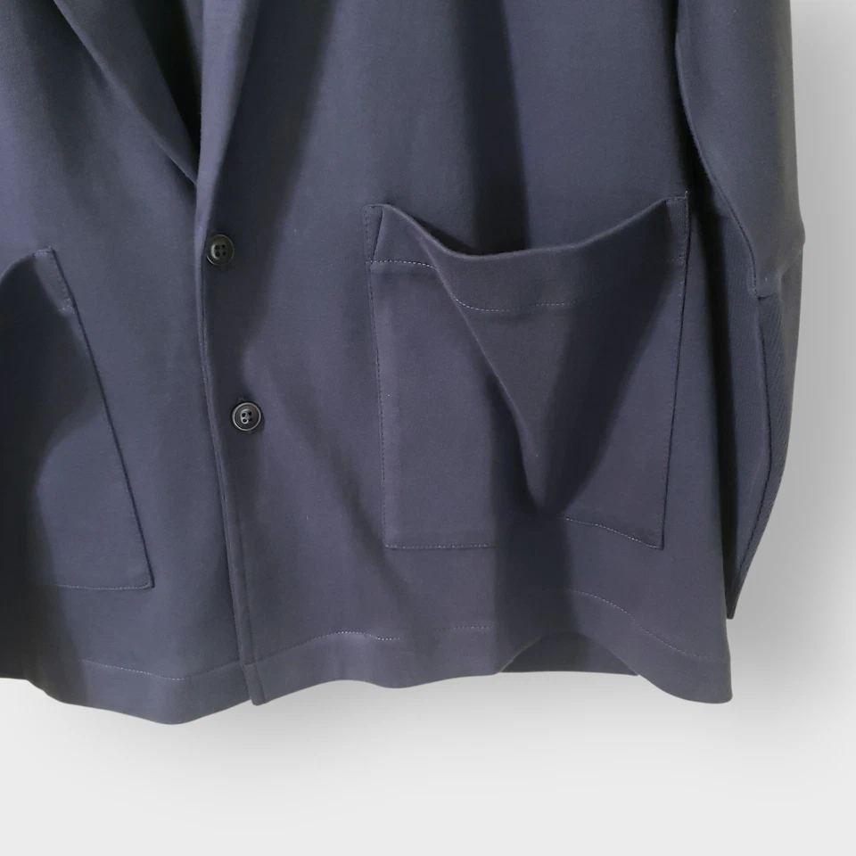 Blazer avión de algodón orgánico Pact para mujer azul marino talla XL carrera minimalista Foto 3 de 4