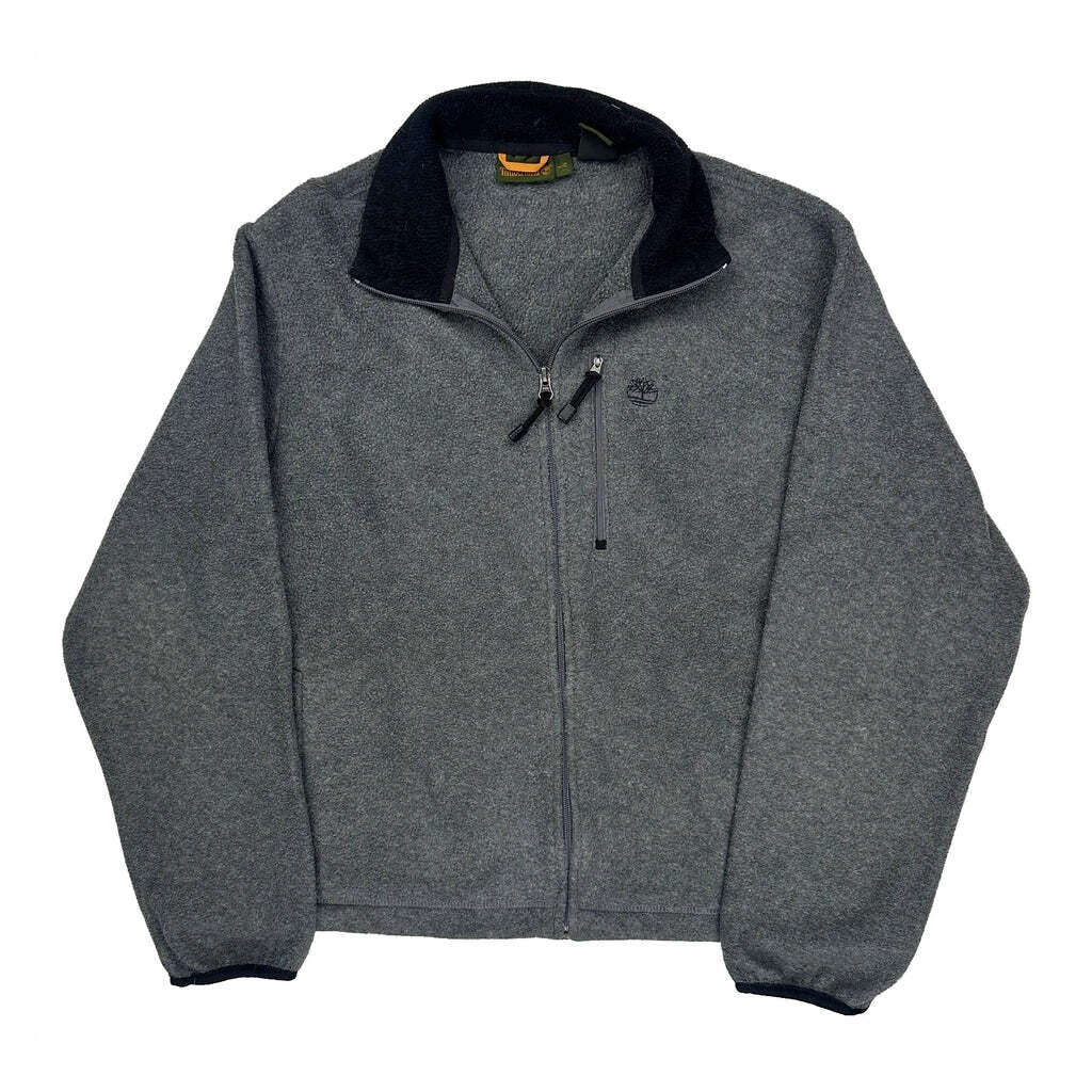 Timberland Fleece Jacket - Large Gray Polyester