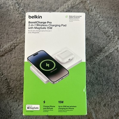 Belkin BoostCharge Pro 2-in-1 Wireless Charging Pad with MagSafe 15W - BRAND NEW