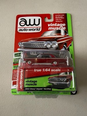 Auto World Vintage Muscle 1962 Chevy Impala Hardtop Super Red Chase VHTF BI4